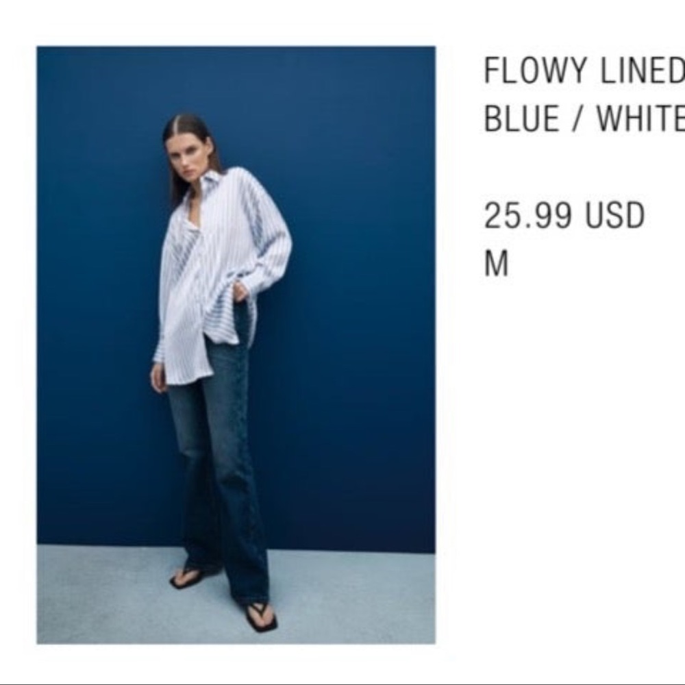 Zara oversized overshirt button up Size medium